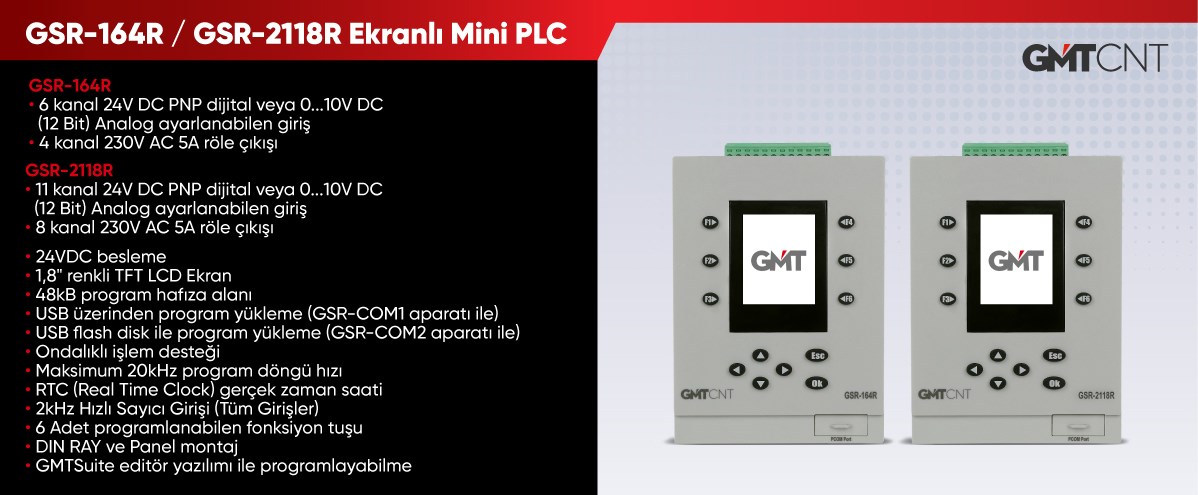 GSR-164R / GSR 2118 R EKRANLI MINI PLC