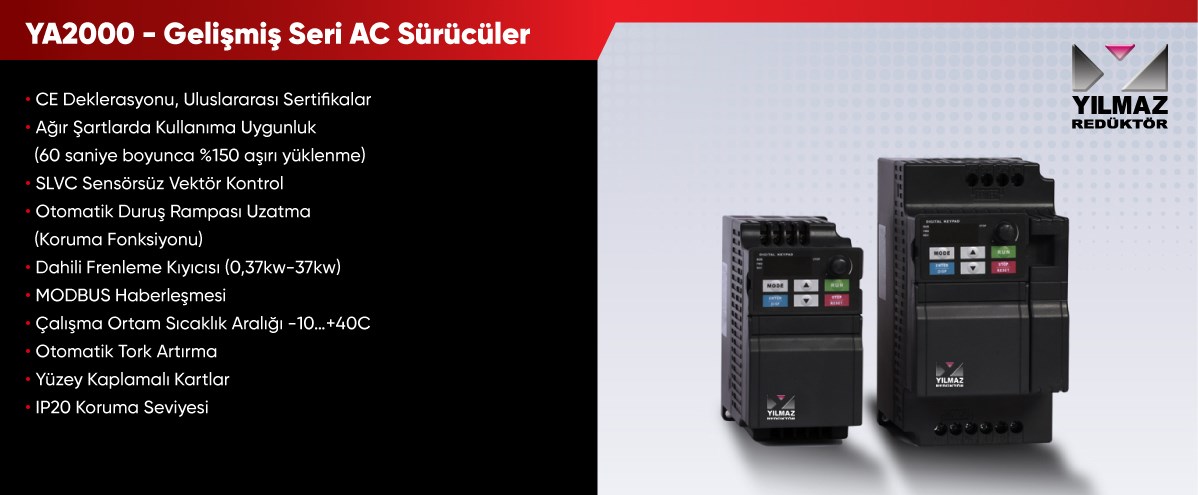 YA2000 - GELİŞMİŞ SERİ AC SÜRÜCÜLER
